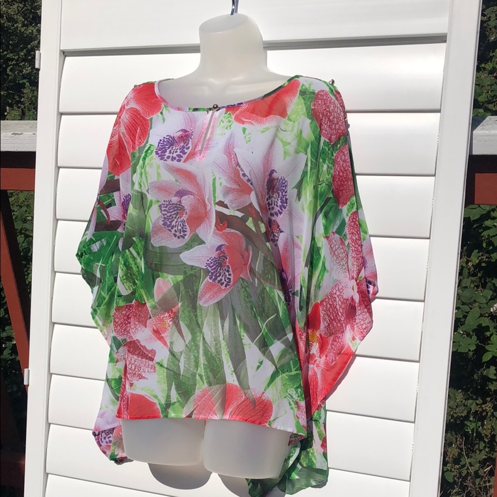 Jennifer Lopez Asymmetrical Dolman Sleeve Swim Coverup - Picture 4 of 10